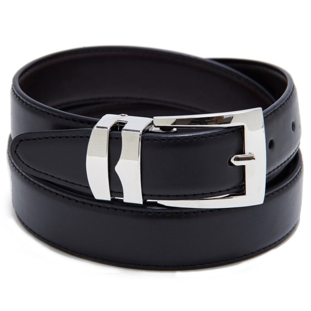 Silver-Tone Buckle Black